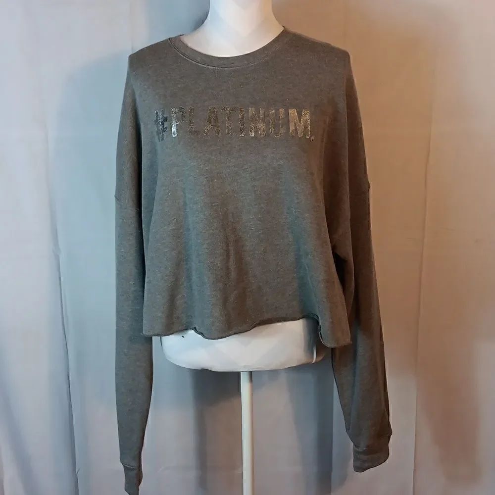 Grace Layne "Platinum" Oversized Cropped Sweatshirt